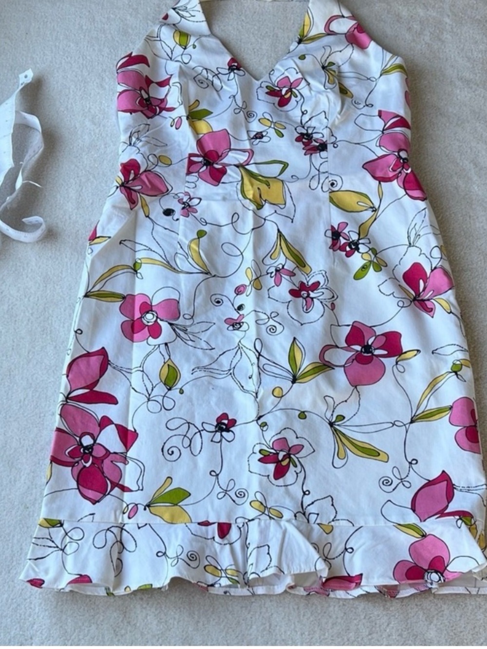Like new Floral Sundress with Pink & Yellow Blooms